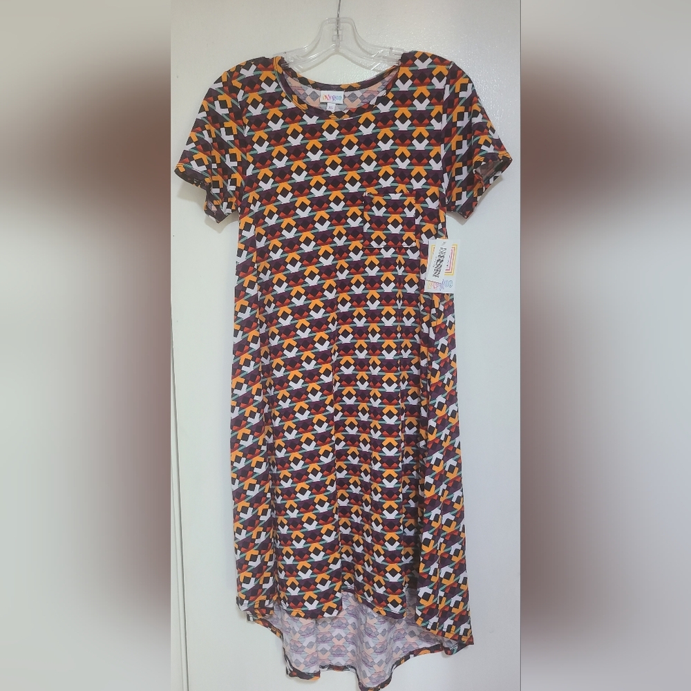 NWT LulaRoe Multicolored Carly Dress, size XS